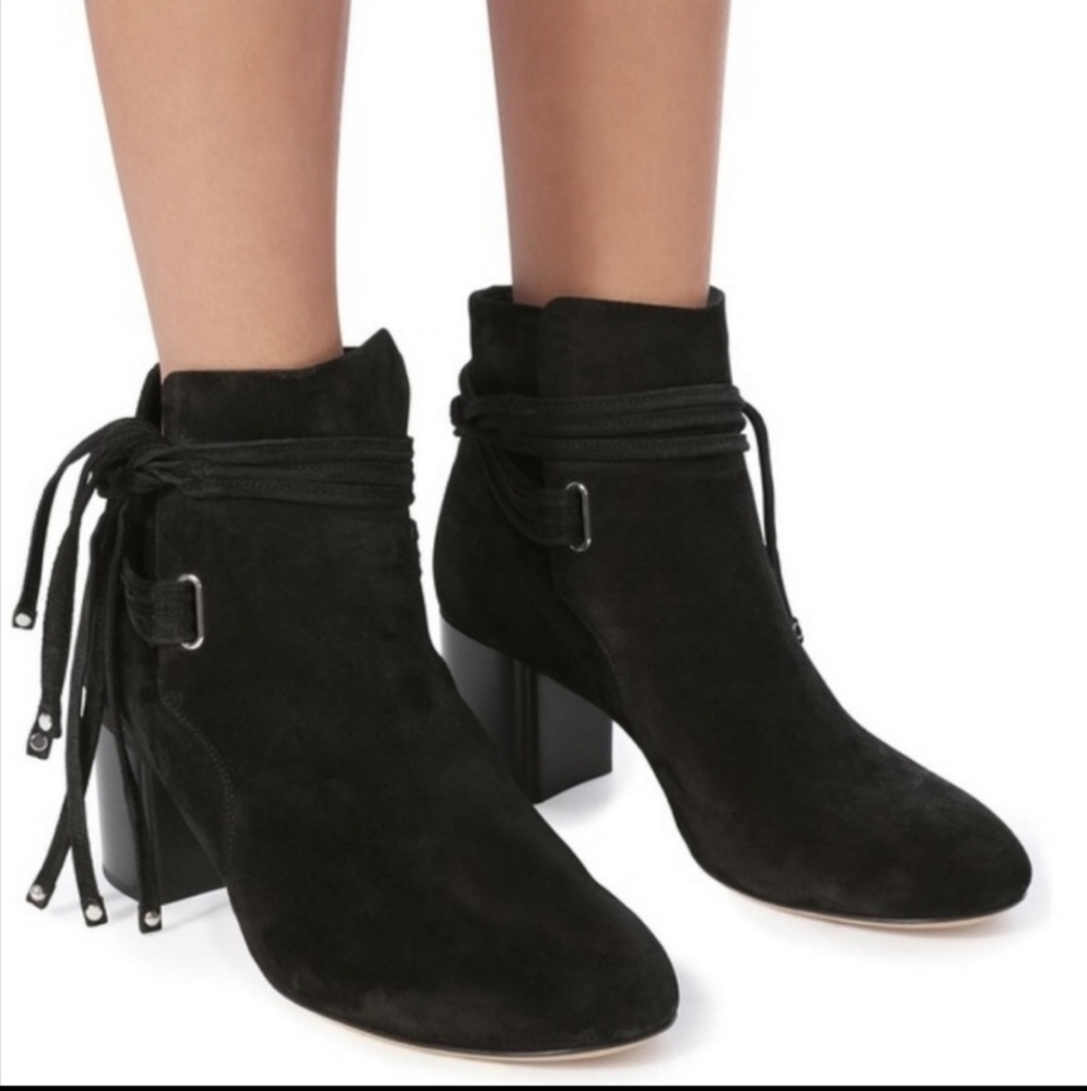 NIB Rag & Bone Dalia II Genuine Suede ankle booties size 9 black - Picture 2 of 8